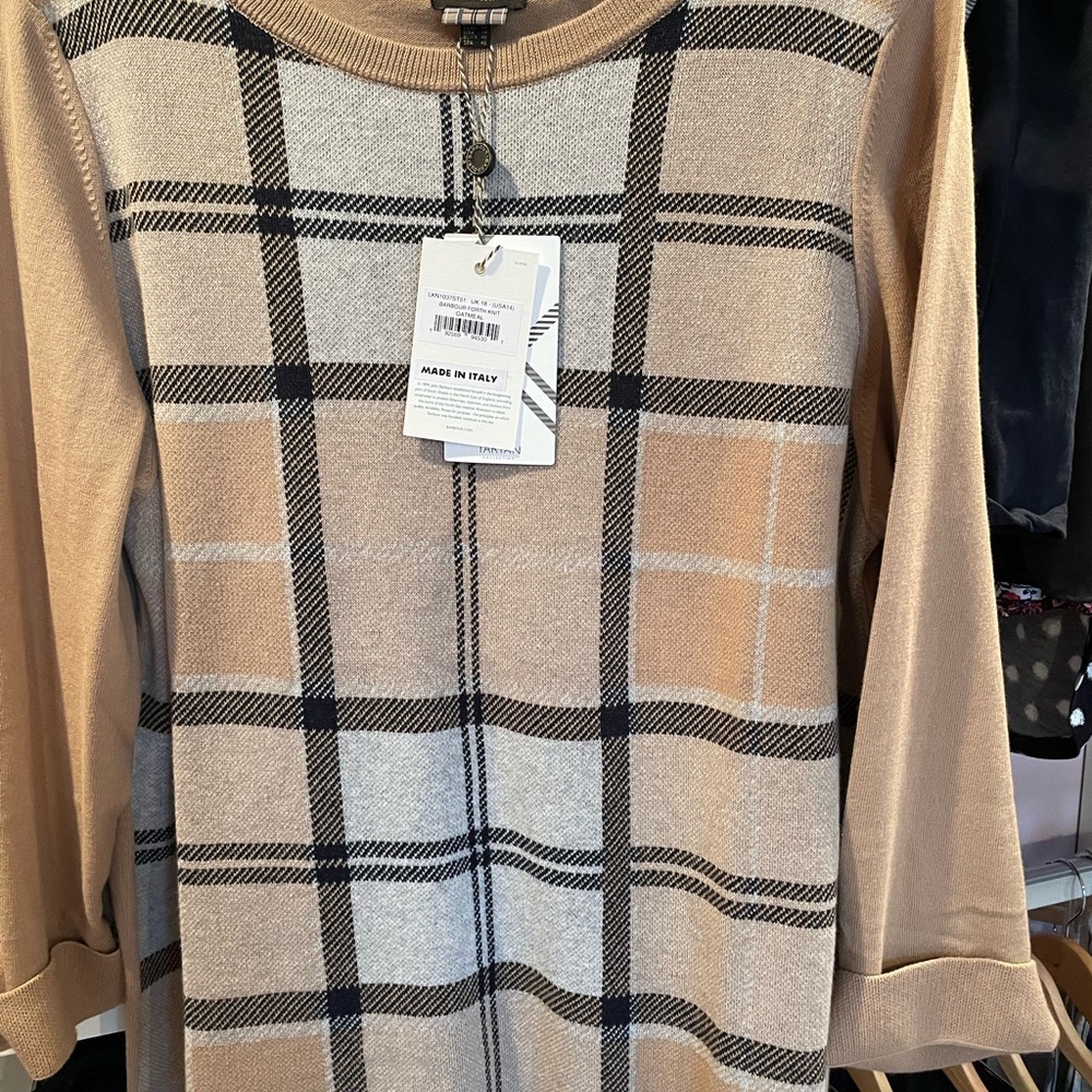 NWT Barbour Forth Knit Oatmeal Sweater - Size 14